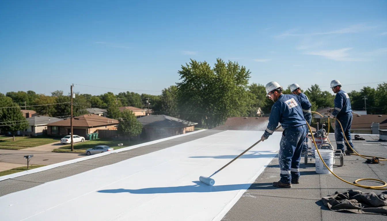 Commercial roof coating in Helena, OK near me